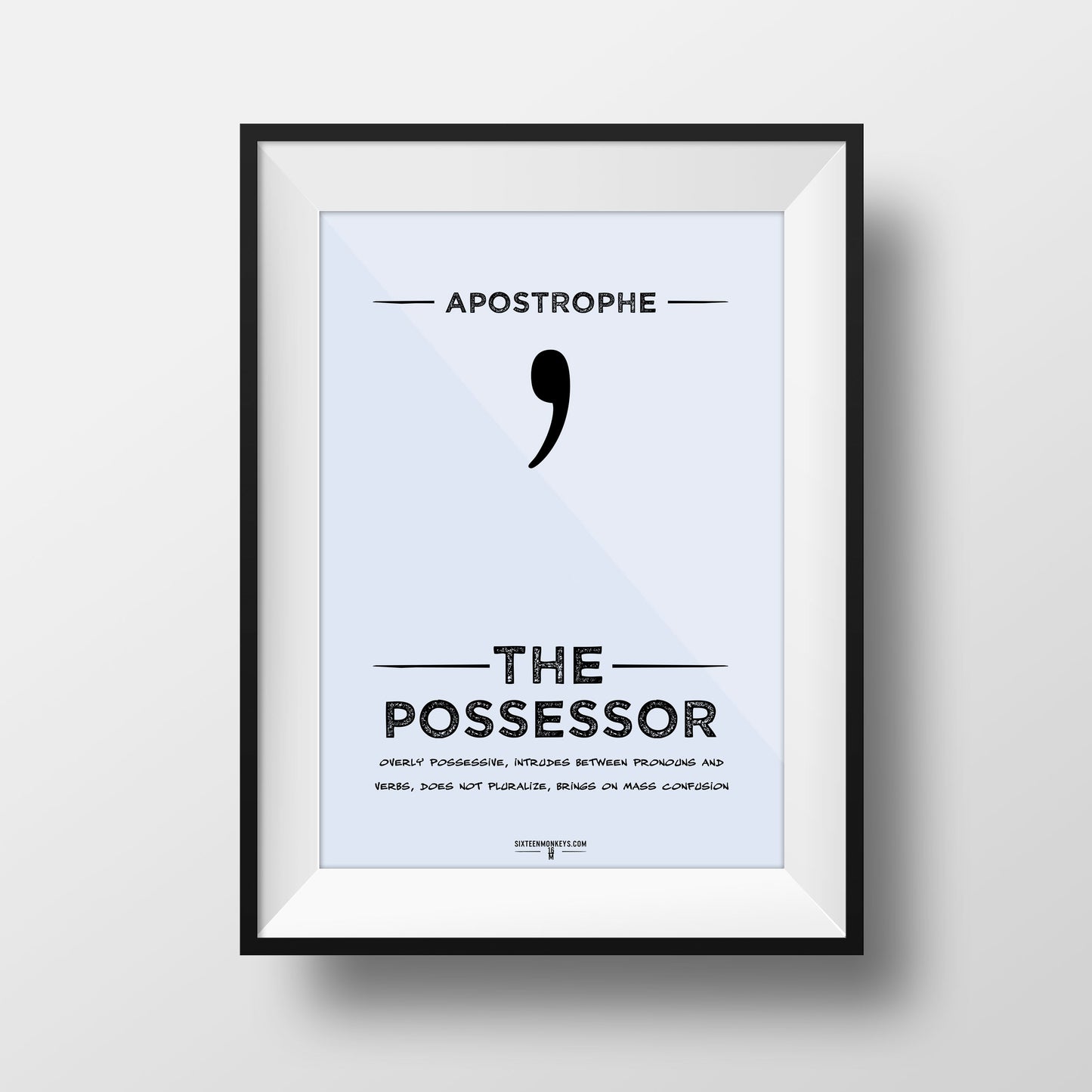 ‘Apostrophe Punctuation Superhero’ Art Print