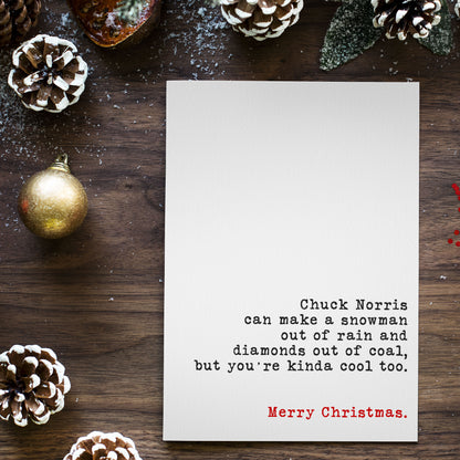 ‘Chuck Norris Rain Snowman’ Card