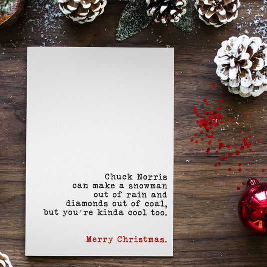 ‘Chuck Norris Rain Snowman’ Card