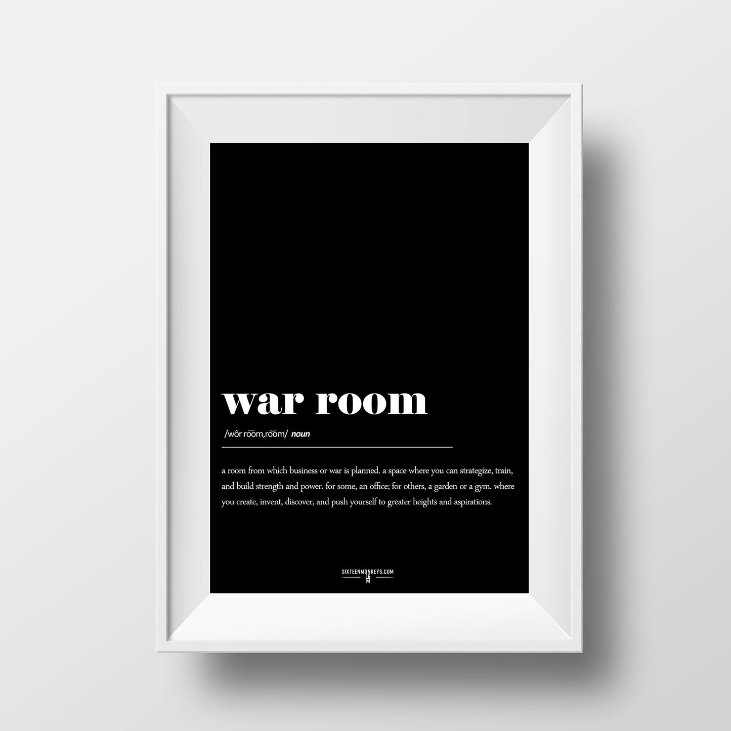 ‘Defining the War Room (in Black)’ Art Print