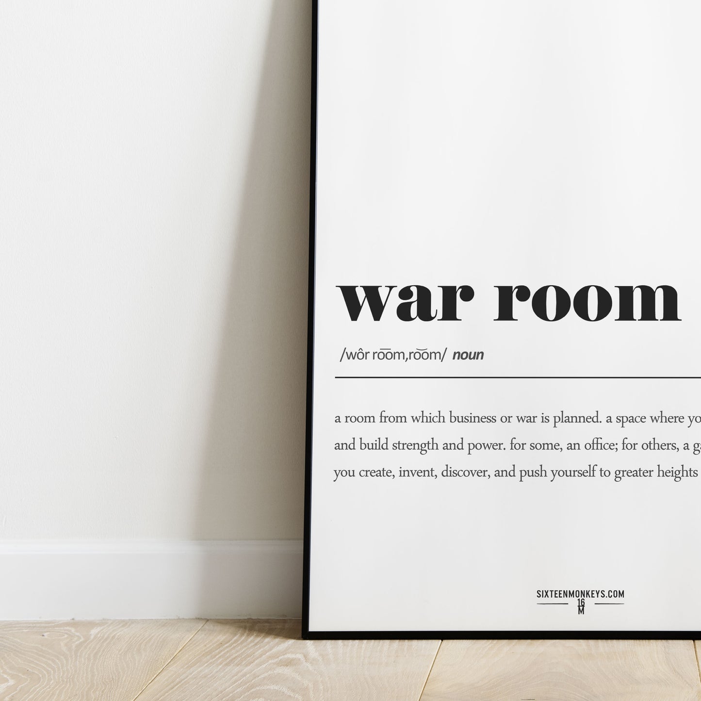 ‘Defining the War Room (in White)’ Art Print