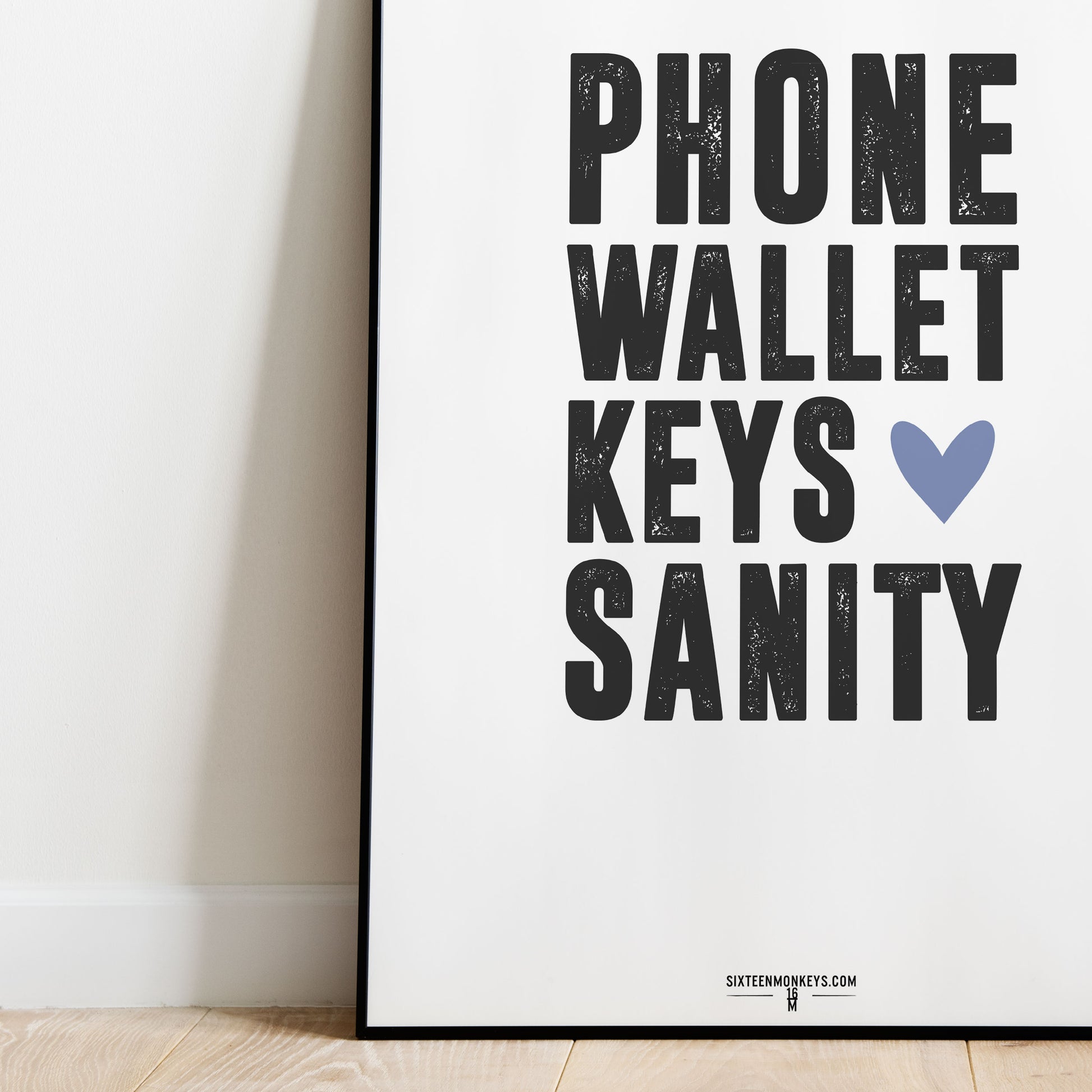 ‘Phone Wallet Keys Sanity’ Art Print