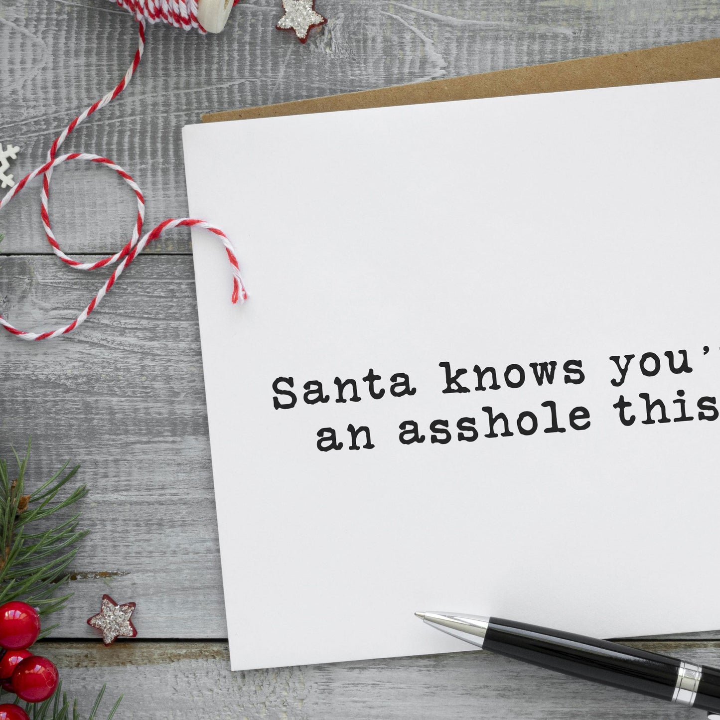 ‘Santa Knows You’re an Asshole’ Card