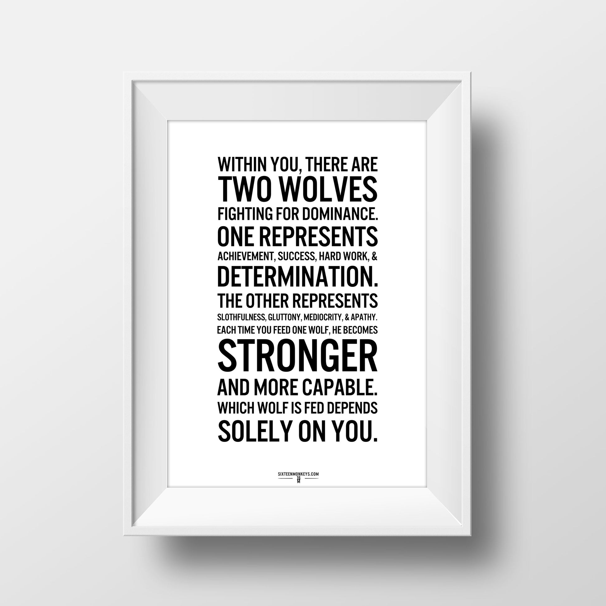 ‘Two Wolves Within’ Art Print