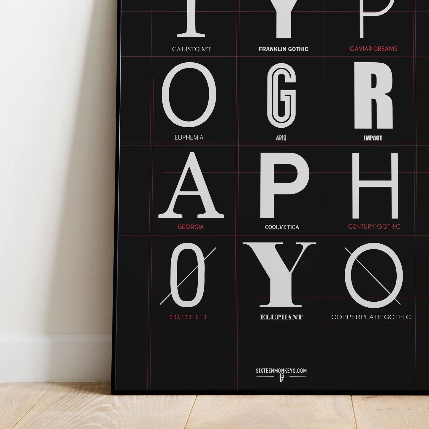 ‘Typography Fonts’ Art Print