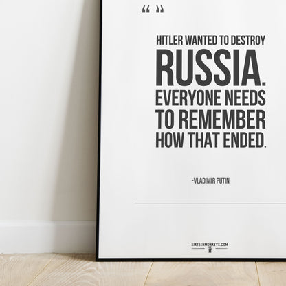 ‘‘Vladimir Putin’ Destroying Russia’ Art Print